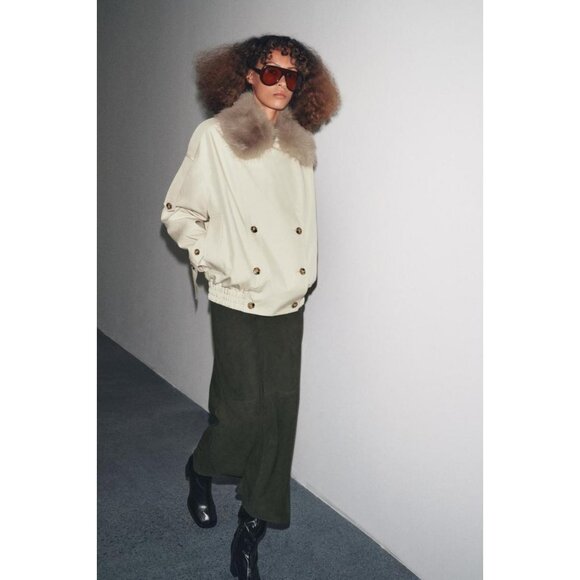 ZARA ZW COLLECTION WATER-REPELLENT SHORT TRENCH COAT - Picture 2 of 12